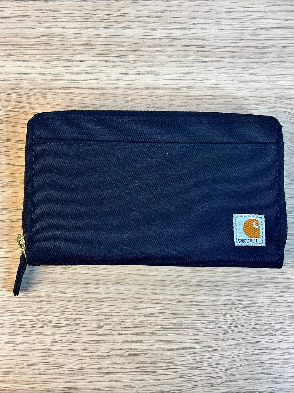 Carhartt Duck Lay Flat Black Nylon Zip-Around Wallet
